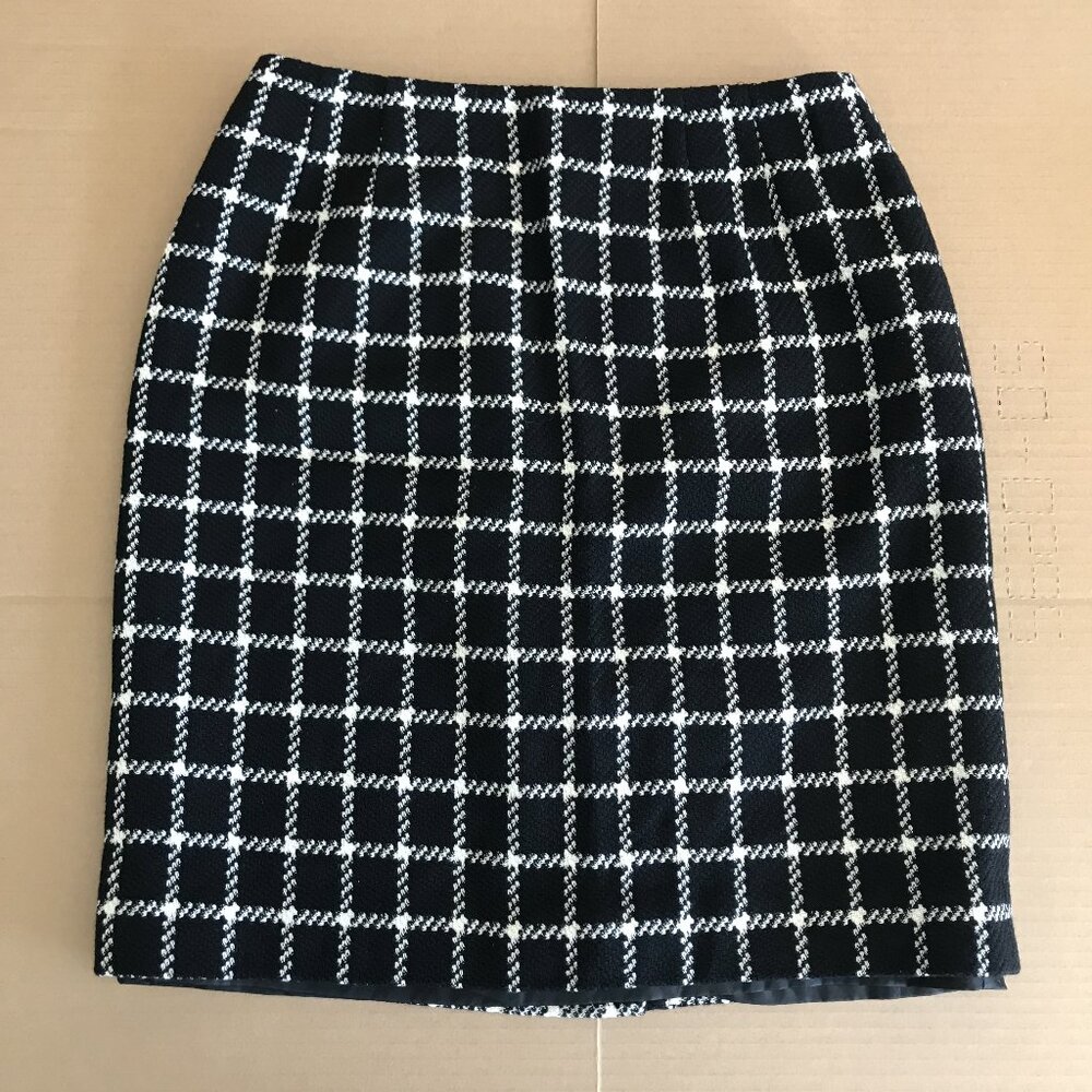 Talbots Wool grid Pattern Mini Skirt 10